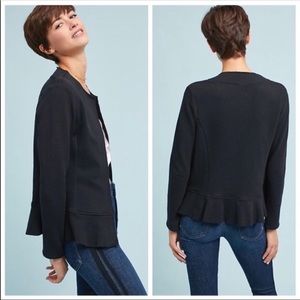 Anthropologie Dolan Left Coast Peplum Open Front Jacket